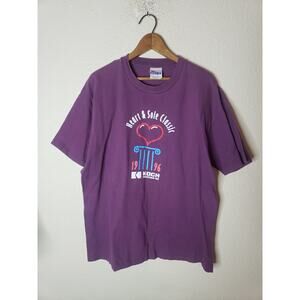 VINTAGE 90s 1993 Shirt XL Single Stitch purple Classic Running TEAM KOCH